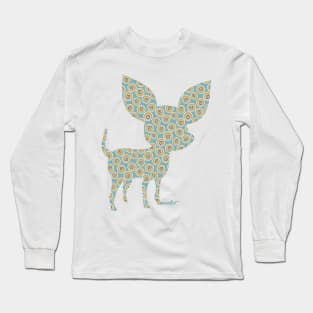 Bubble chihuahua profile silhouette Long Sleeve T-Shirt